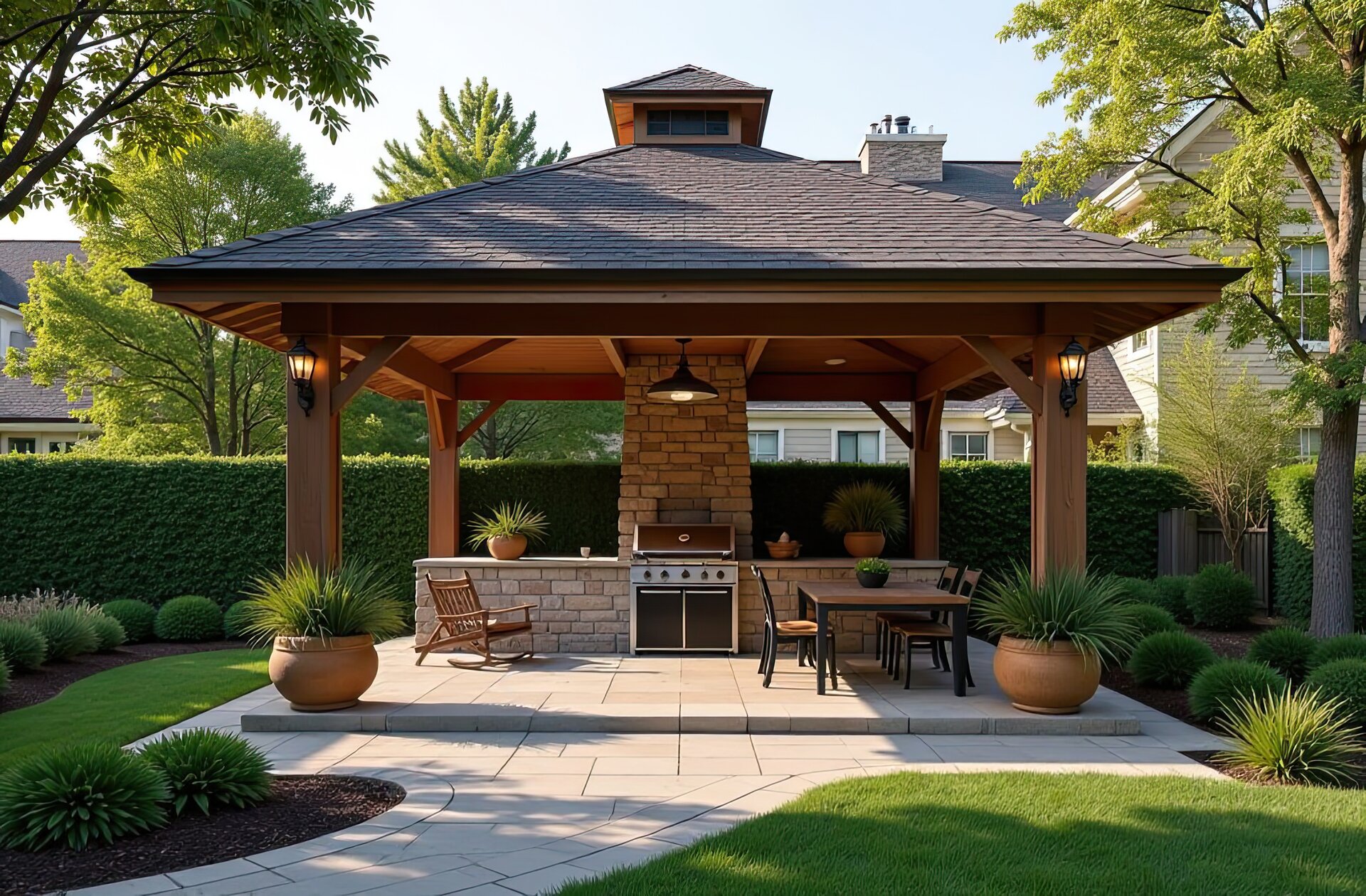 Complete outdoor kitchen with gazebo in Saint Paul