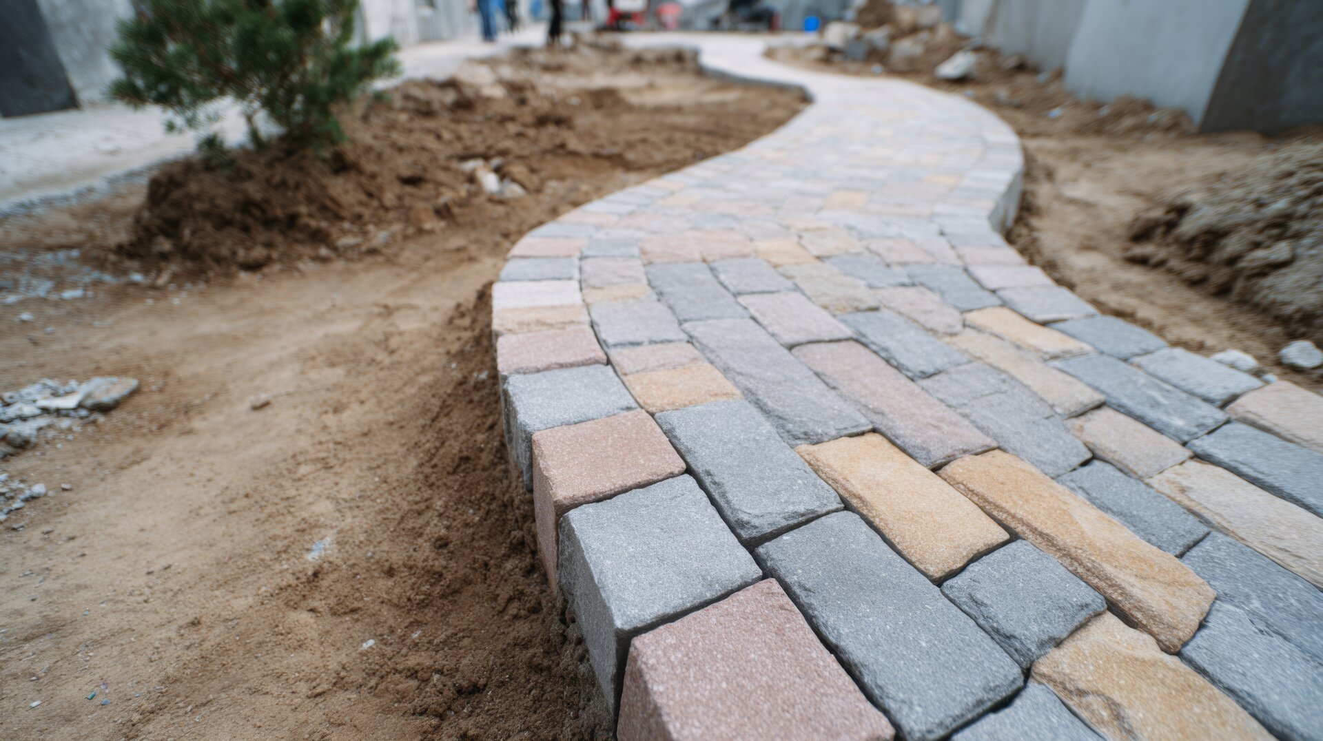 Modern paver patio design in Saint Paul