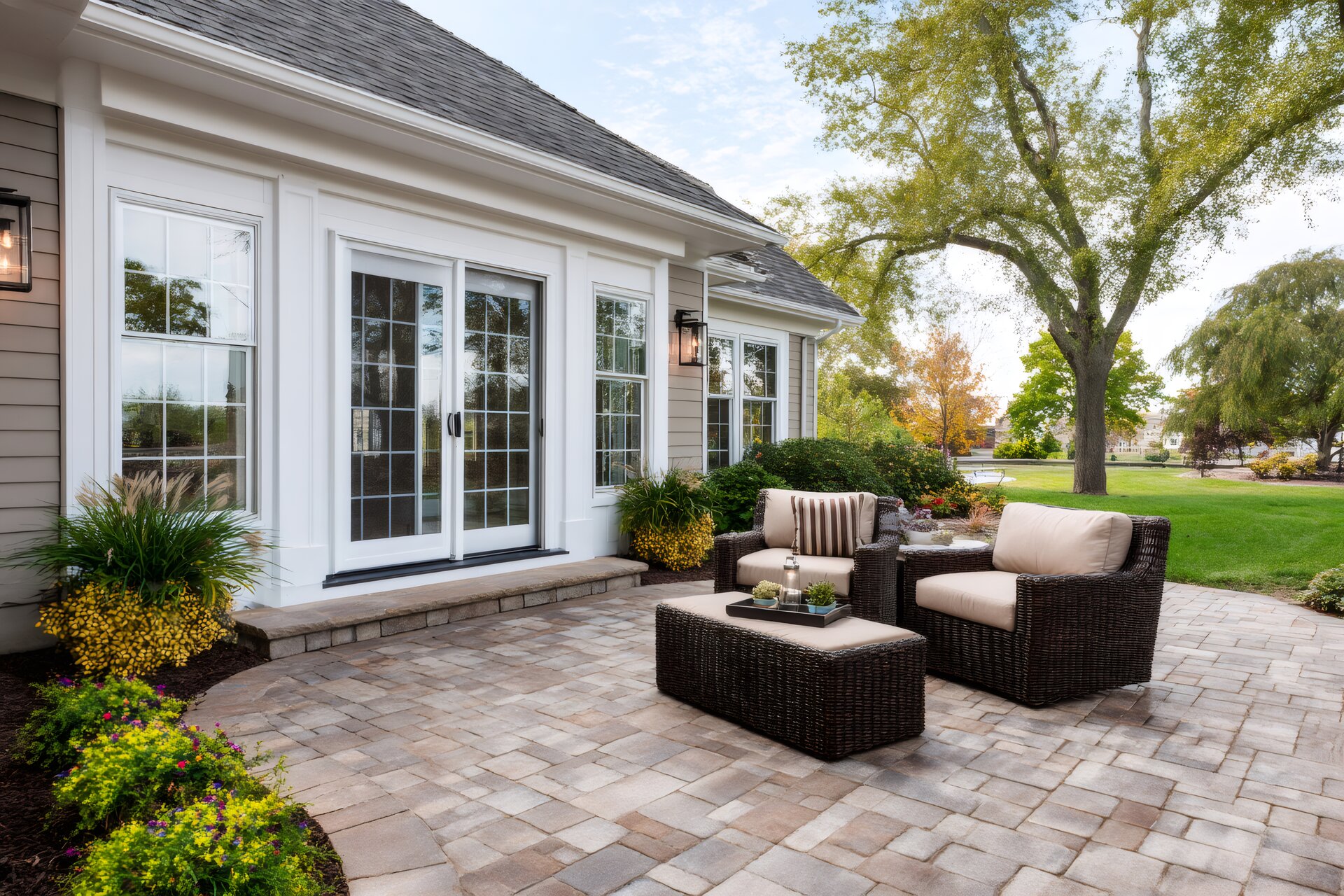 Custom paver pathways and walkways installation